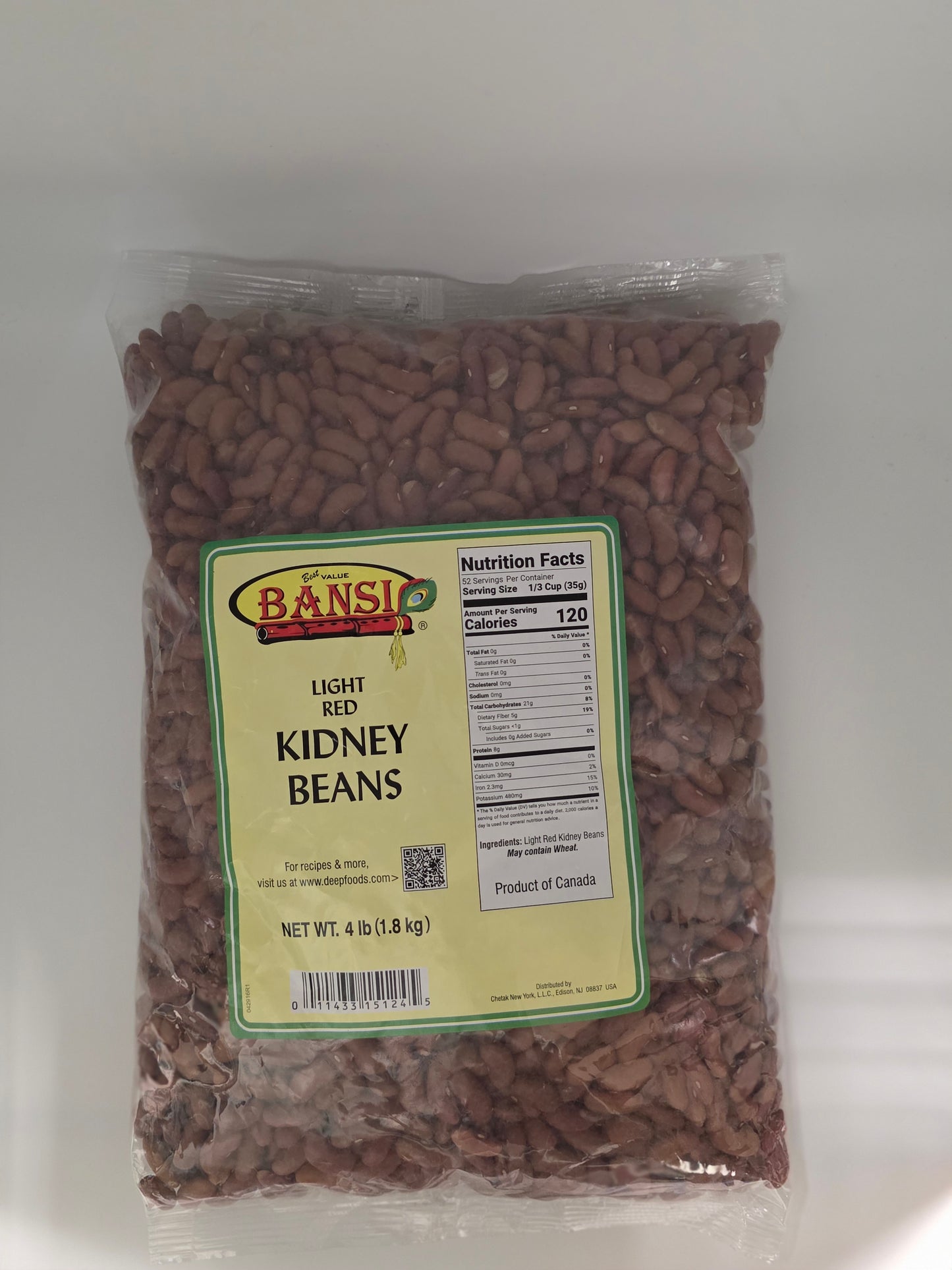 Bansi Light Red Kidney Beans - 4 Lb (1.8 Kg)