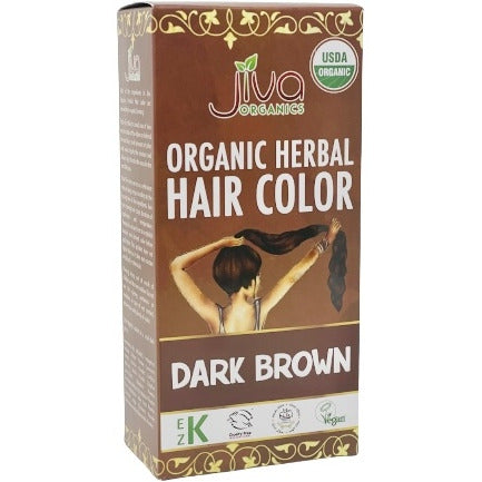 Jiva Organic Dark Brown Hair Color - 100 Gm