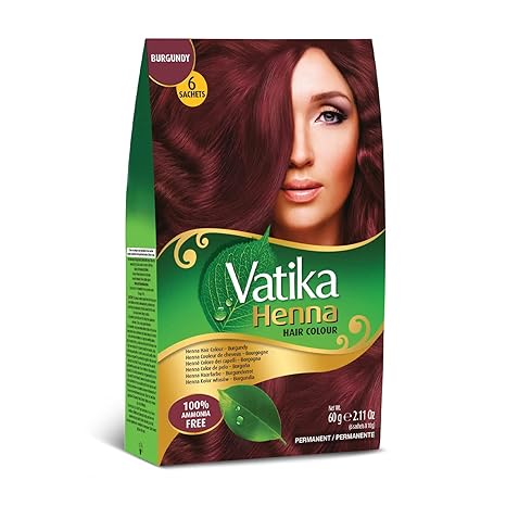 Vatika Henna Hair Color Burgundy - 60 Gm (2.1 Oz)