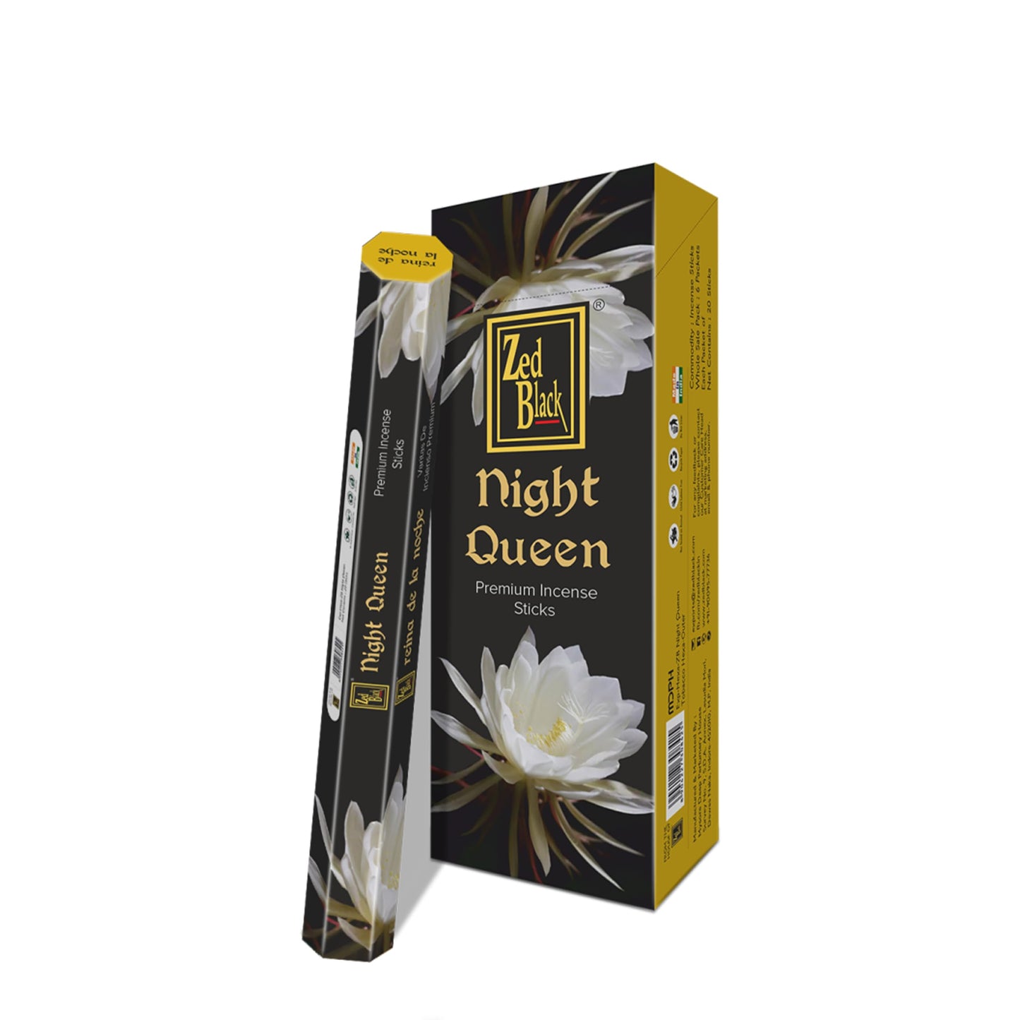 Zed Black Incense Night Queen 6 Pk - 120 Sticks