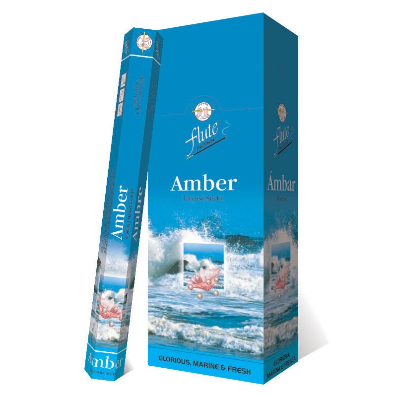 Flute Incense Amber 6 Pk - 120 Sticks