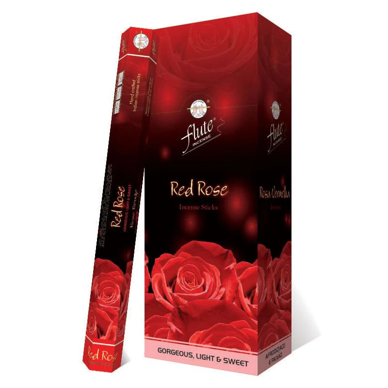 Flute Incense Red Rose 6 Pk - 120 Sticks