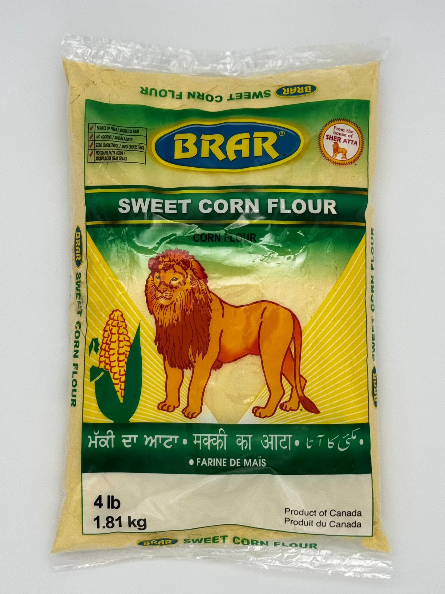 Brar Sweet Corn Flour - 4 Lb (1.81 Kg)
