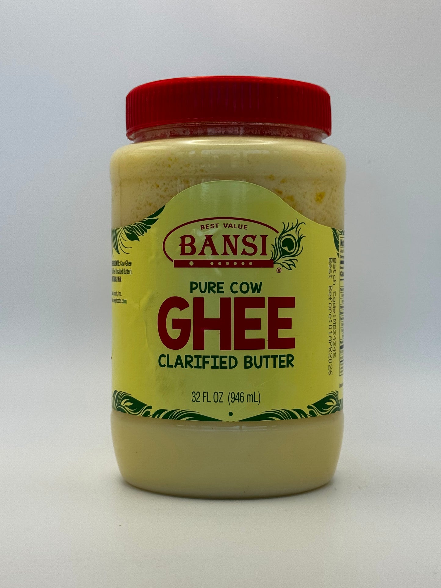 Bansi Pure Cow Ghee - 32 Fl Oz (946 Ml)