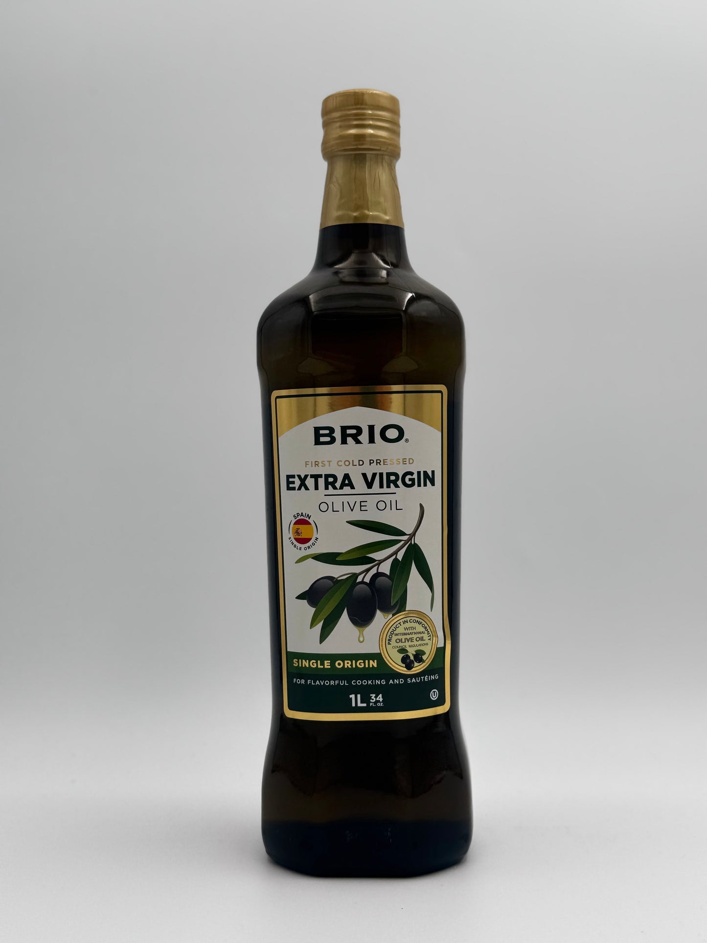 Brio Cold Pressed Extra Virgin Olive Oil - 1 L (33