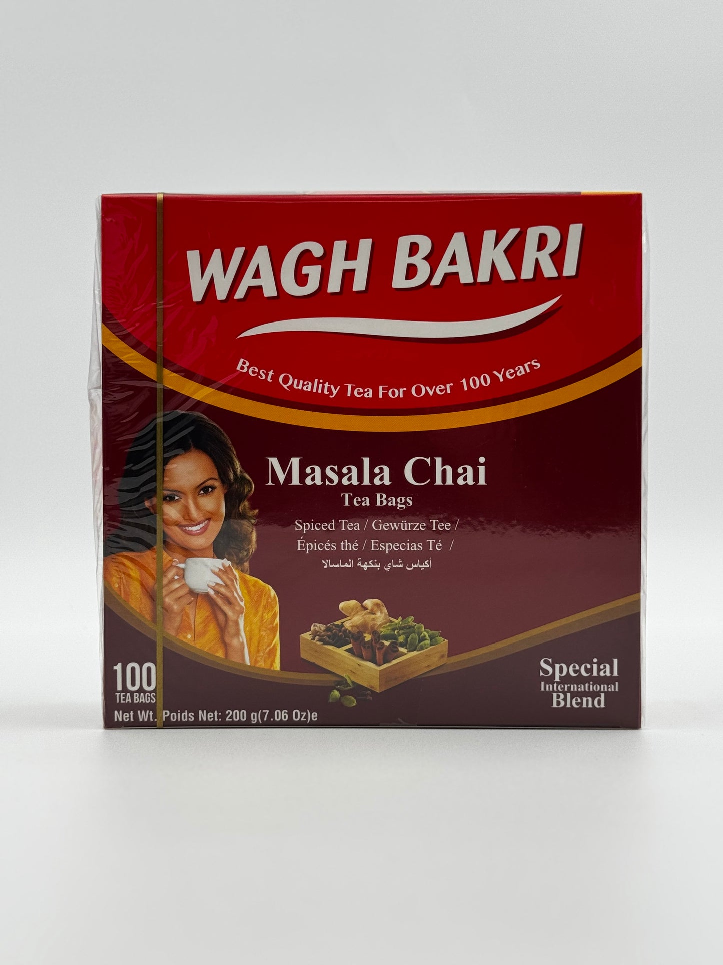 Wagh Bakri Masala Chai 100 Tea Bags - 200 Gm (7.06 Oz)