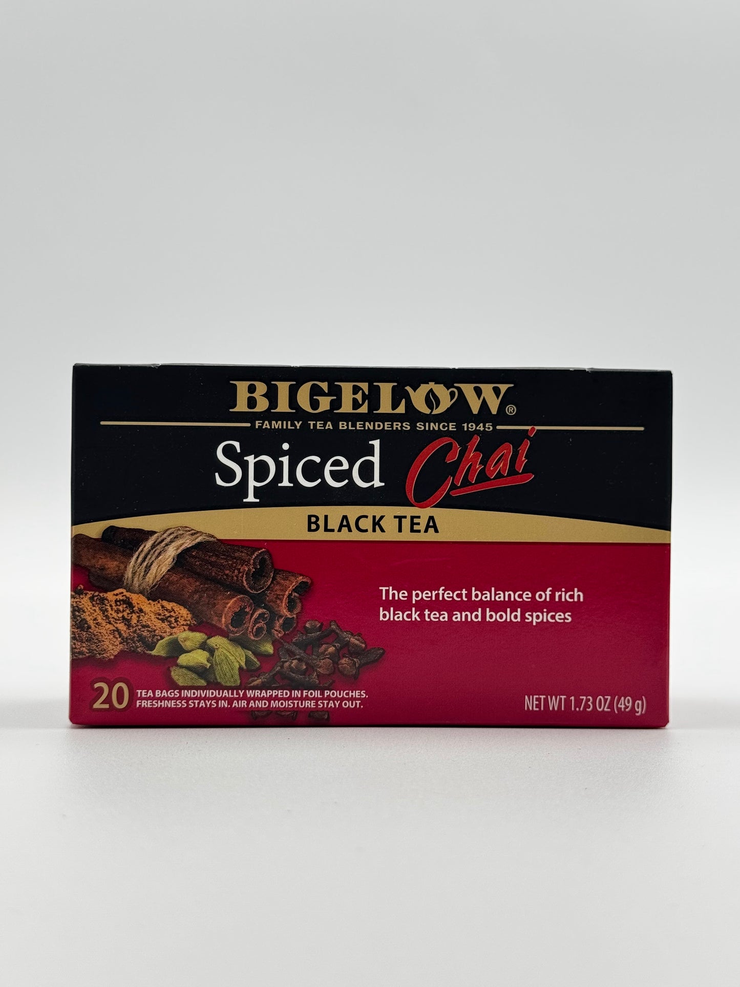 Bigelow Black Tea Spiced Chai 20 Pk - 49 Gm