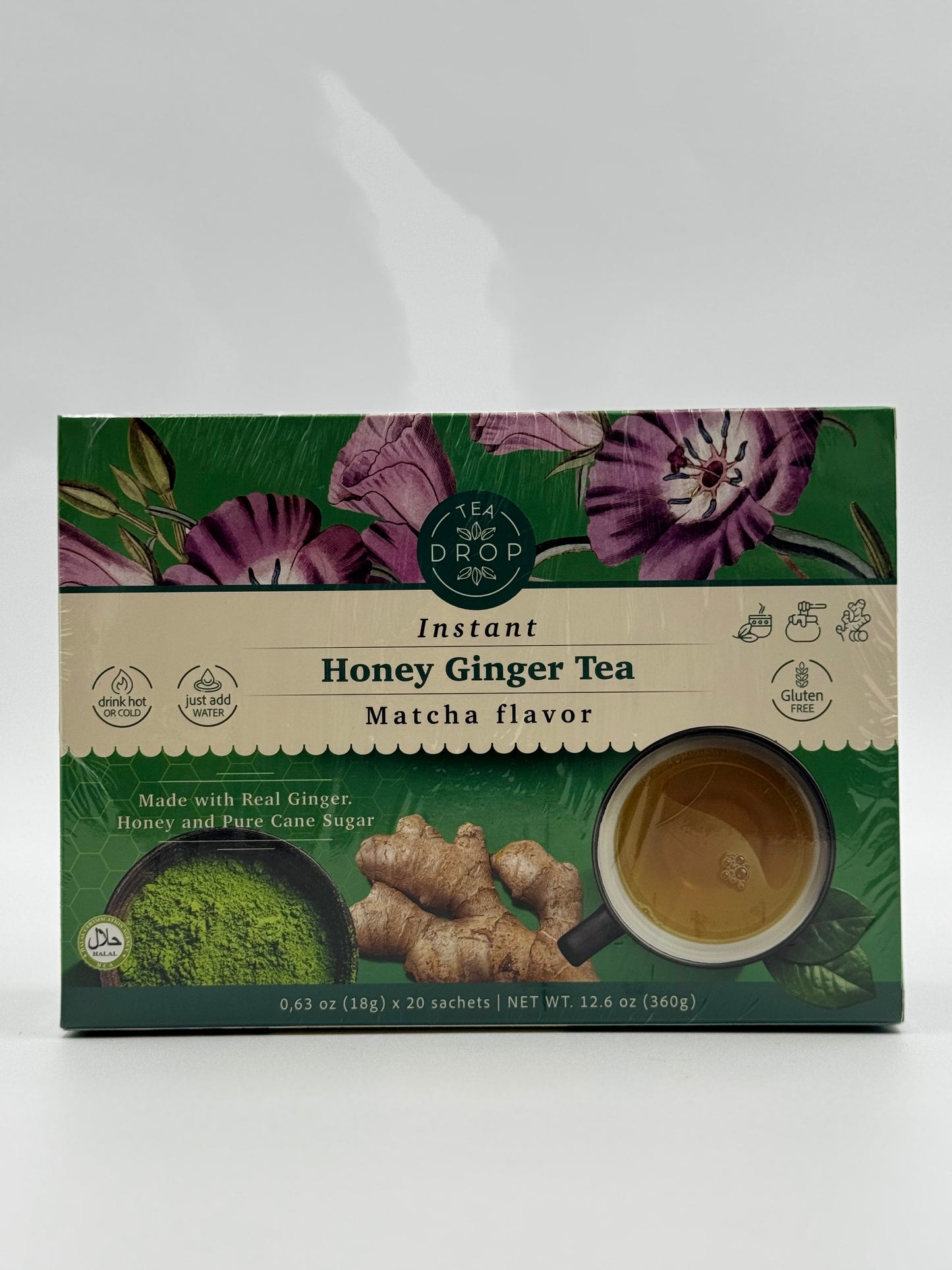 Teadrop Honey Ginger Matcha Tea - 360 Gm