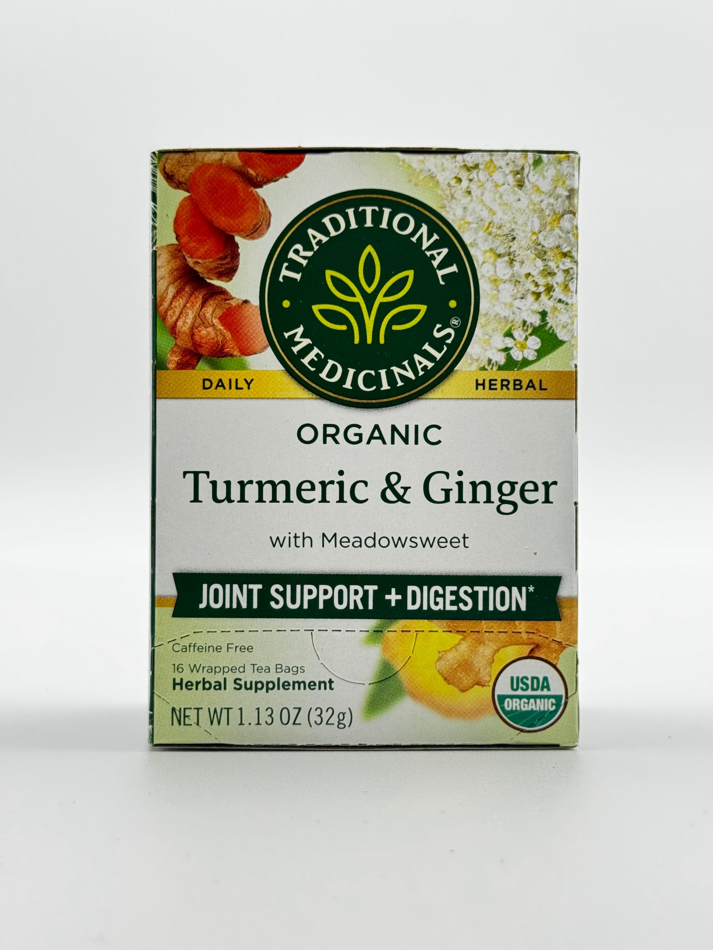 TM Organic Tea Turmeric Ginger 16 Pk- 32 Gm