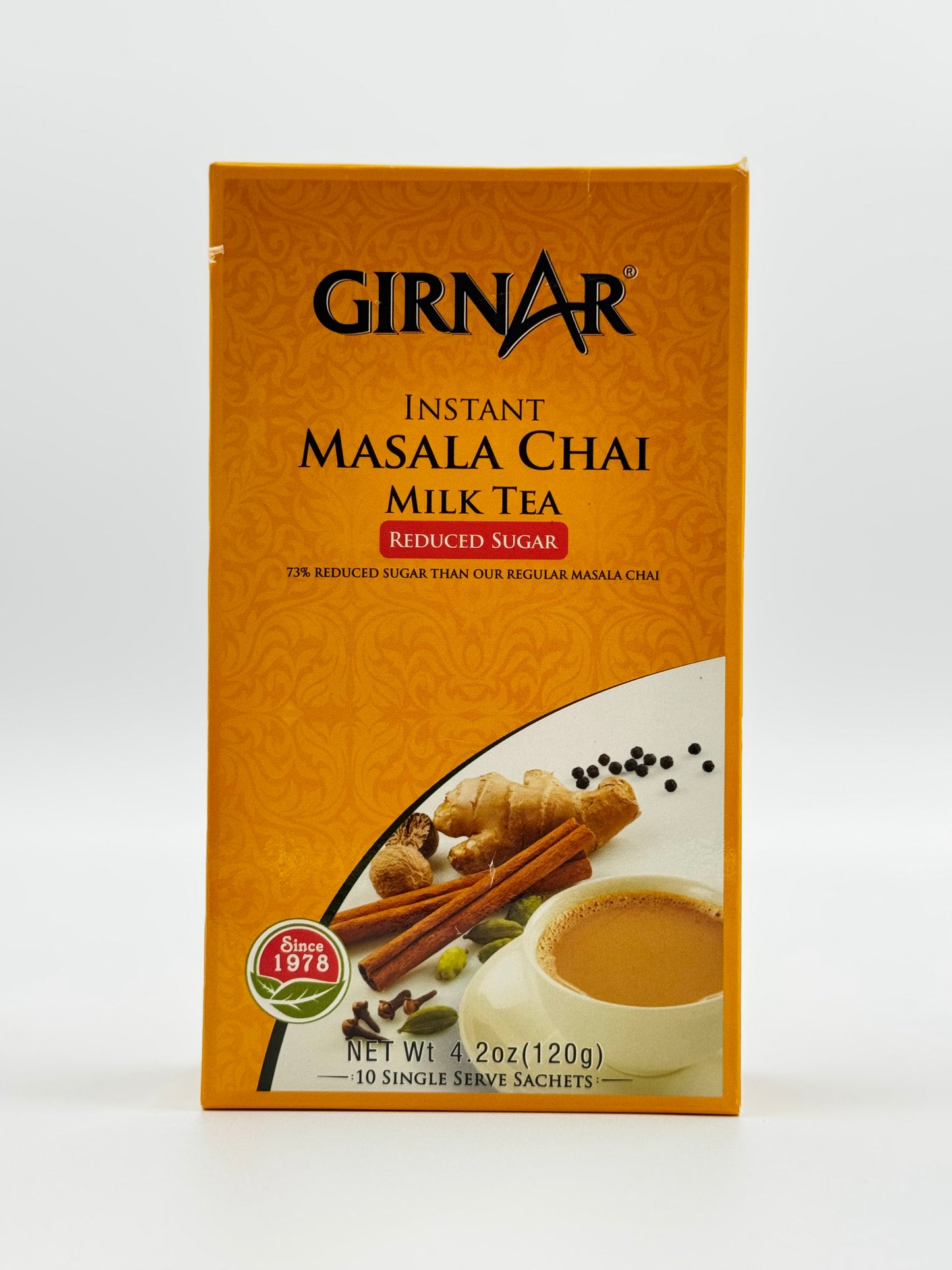 Girnar Instant Masala Chai Reduced Sugar - 120 Gm