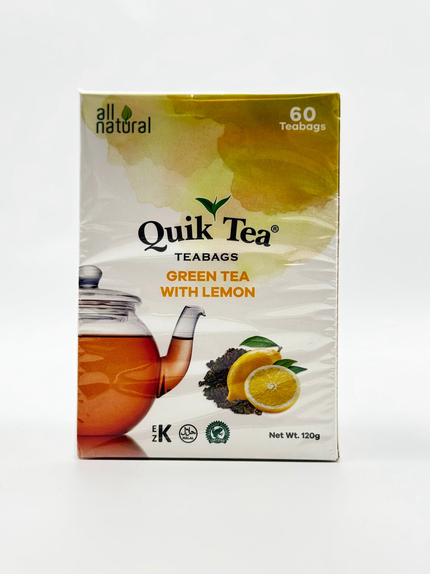Quik Tea Green Tea With Lemon 60 Teabags - 120 Gm