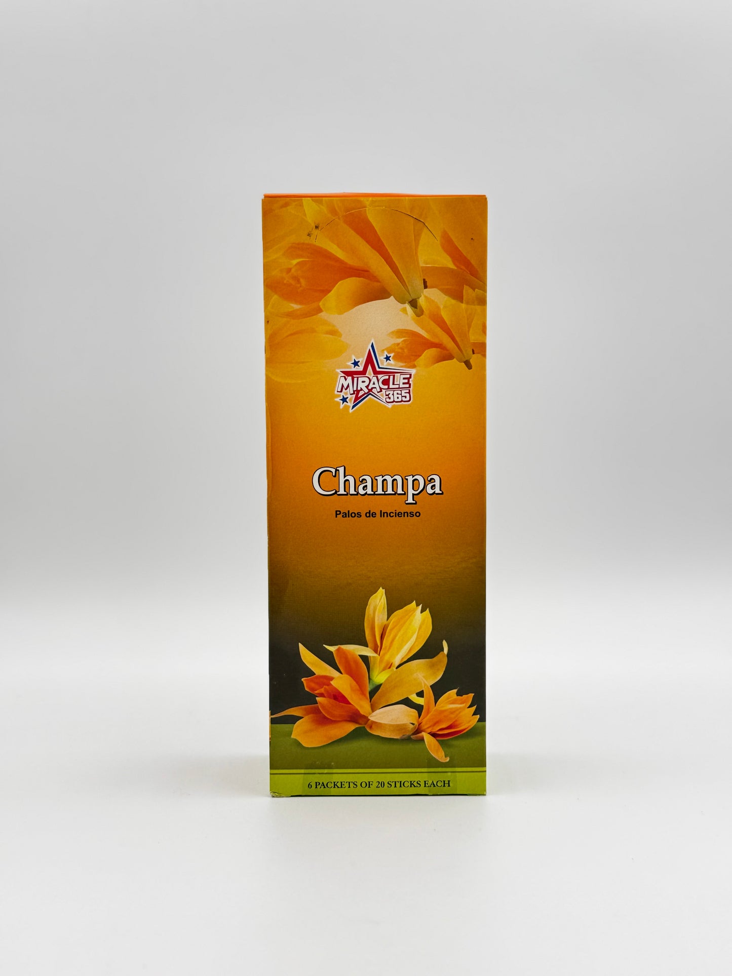 Miracle 365 Incense Champa 6 Pk - 120 Sticks