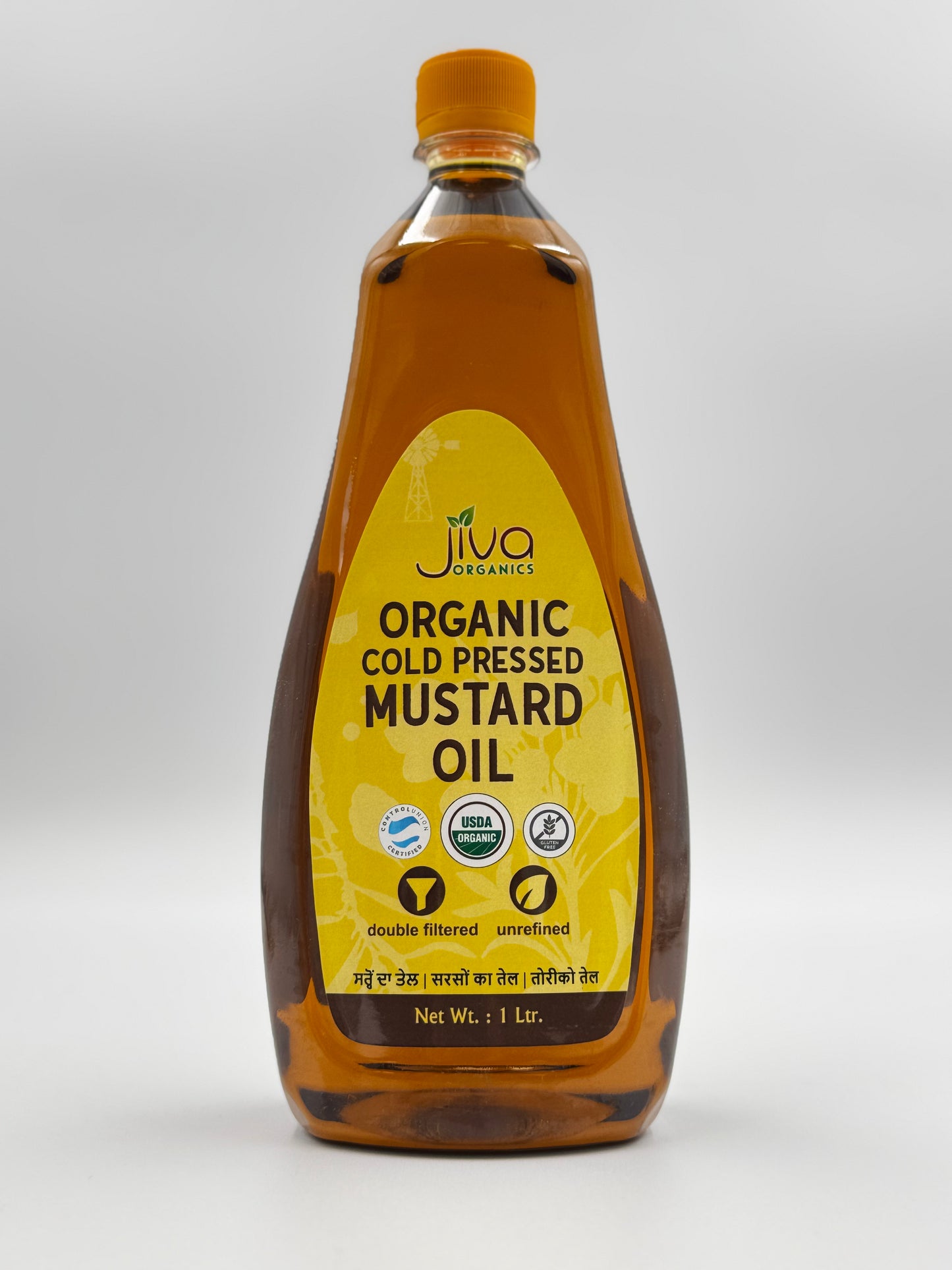 Jiva Organics Organic Mustard Oil - 1 L (33.8 Fl Oz)