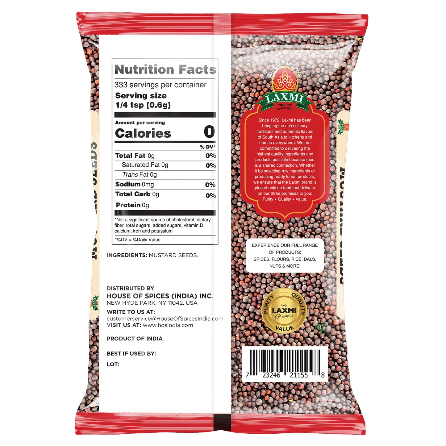 Laxmi Mustard Seeds - 7 Oz (200 Gm)