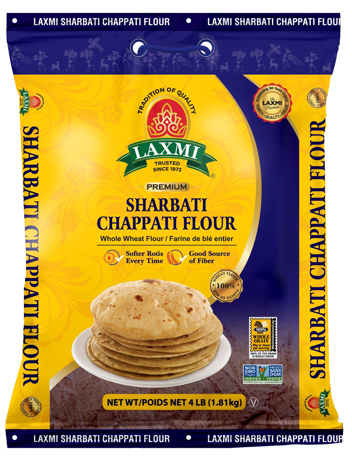 Laxmi Sharbati Chapati Flour - 4 Lb