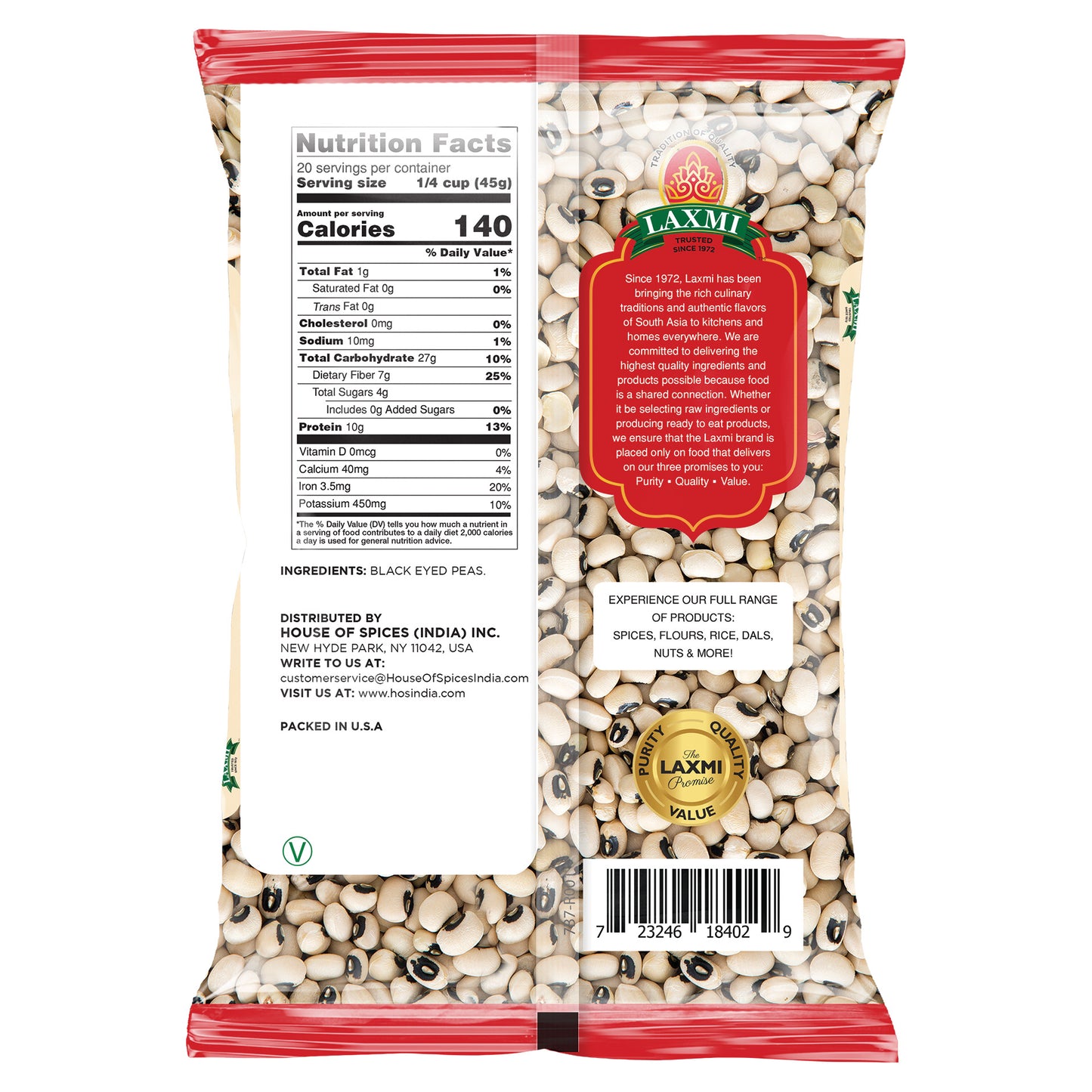 Laxmi Black Eyed Peas -2 Lb (907 Gm)