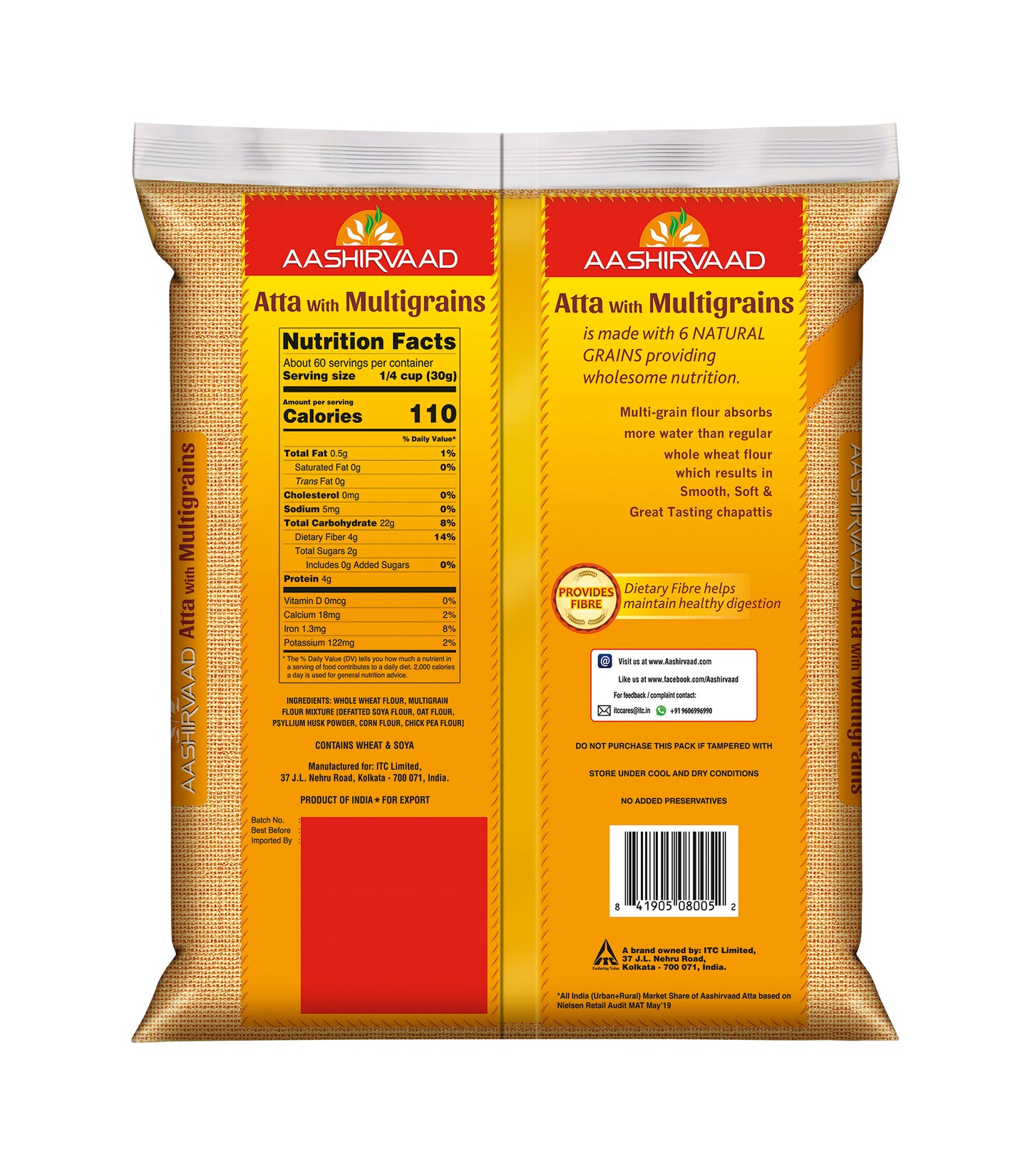Aashirvaad Atta Multigrains - 4 Lb