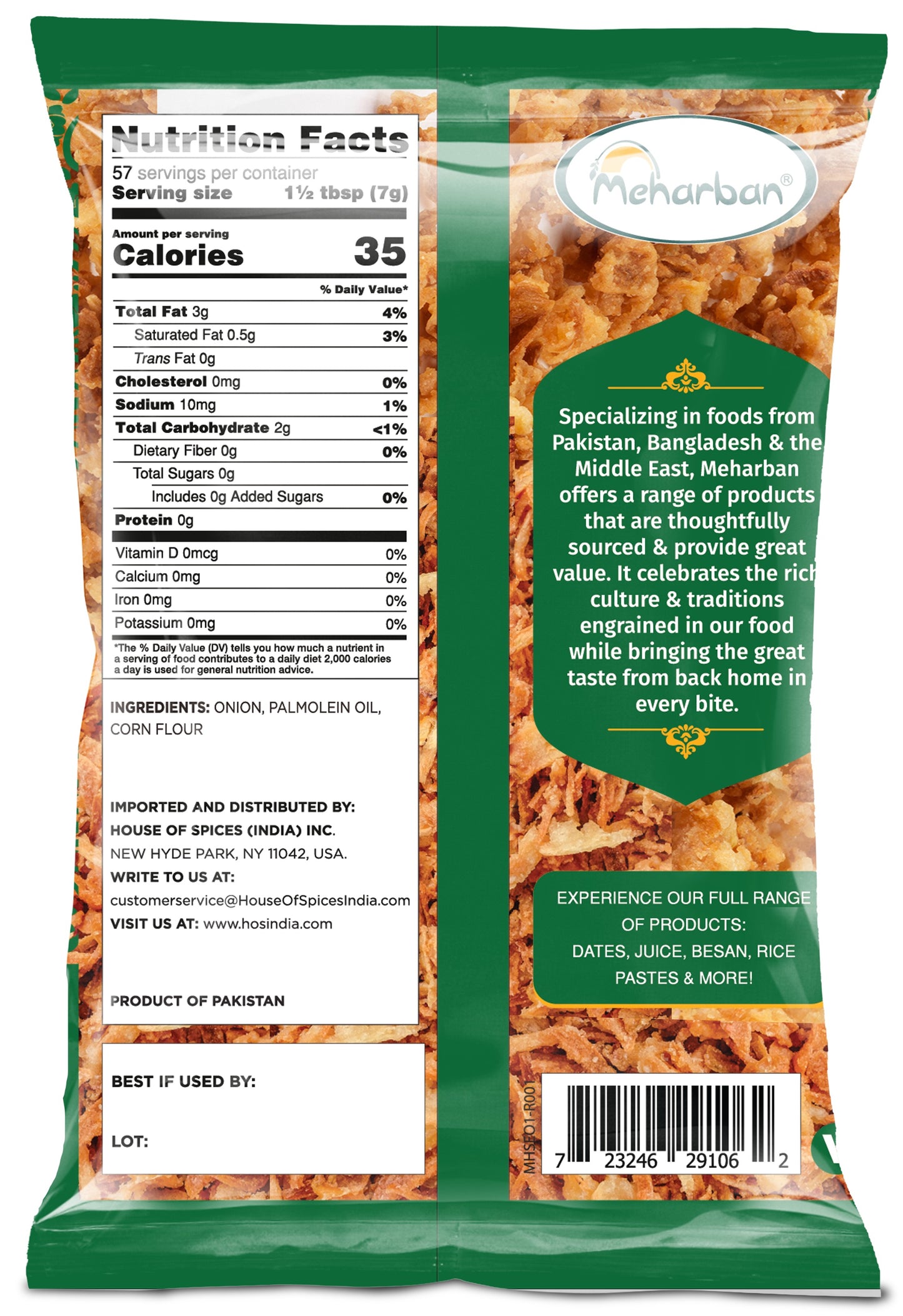 Meharban Red Fried Onions - 400 Gm