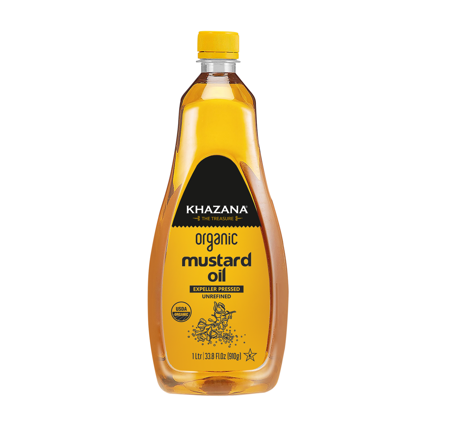 Khazana Organic Mustard Oil - 1 L (33.8 Fl Oz)