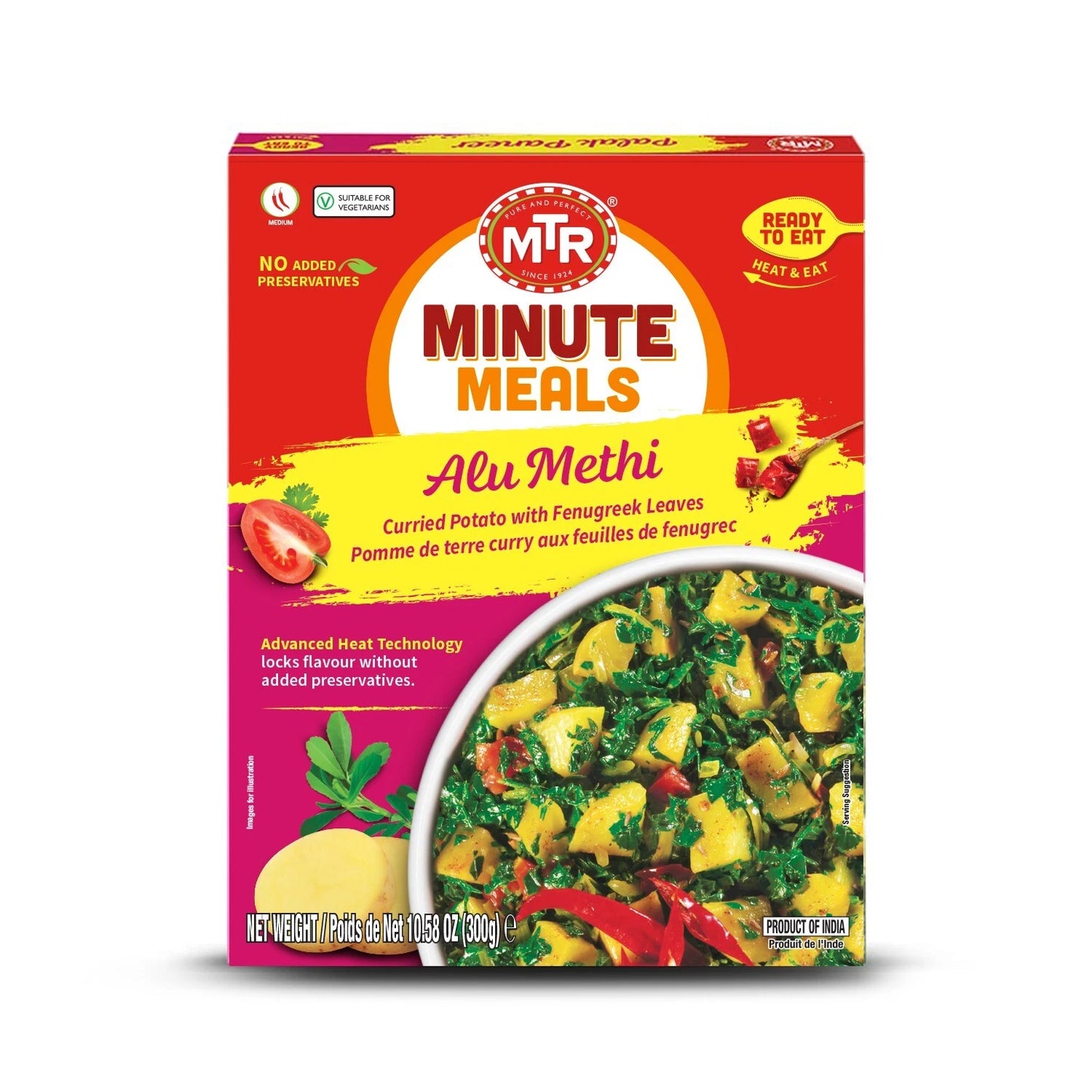 MTR Ready To Eat Alu Methi - 300 Gm (10.5 Oz)
