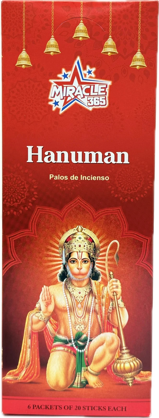 Miracle 365 Incense Hanuman 6 Pk - 120 Sticks