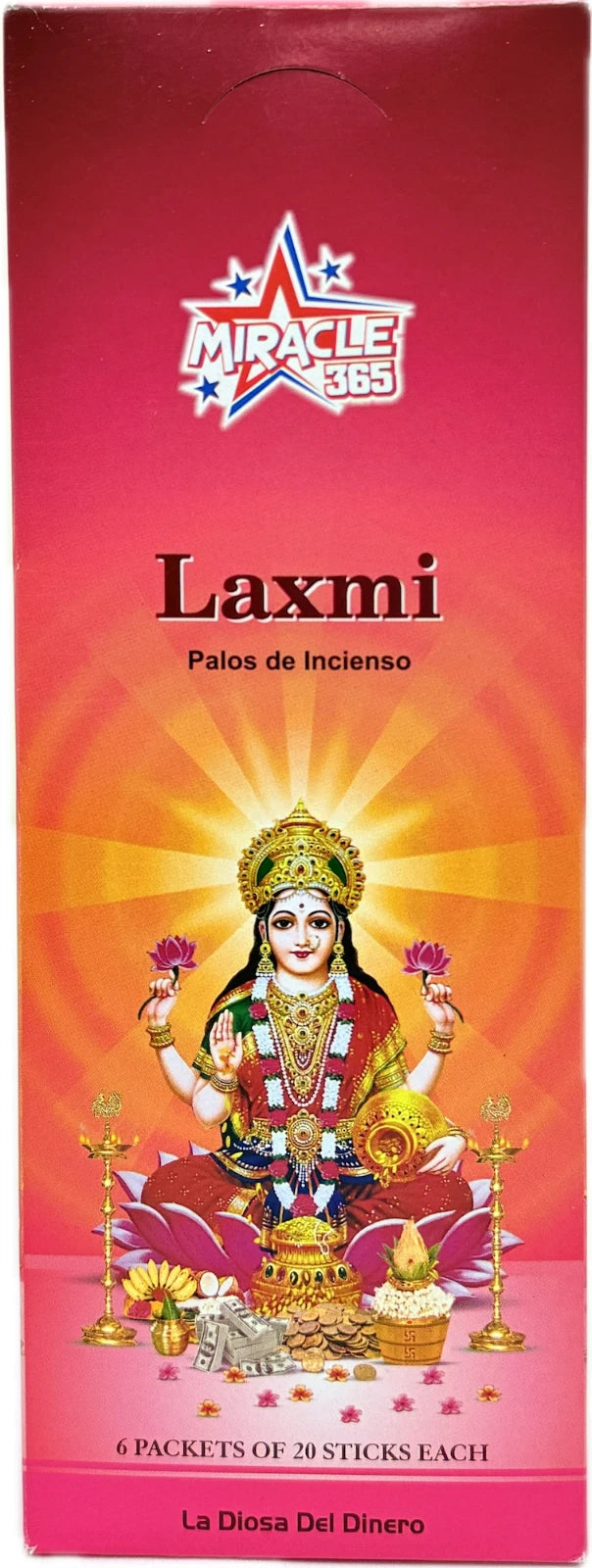Miracle 365 Incense Laxmi 6 Pk - 120 Sticks