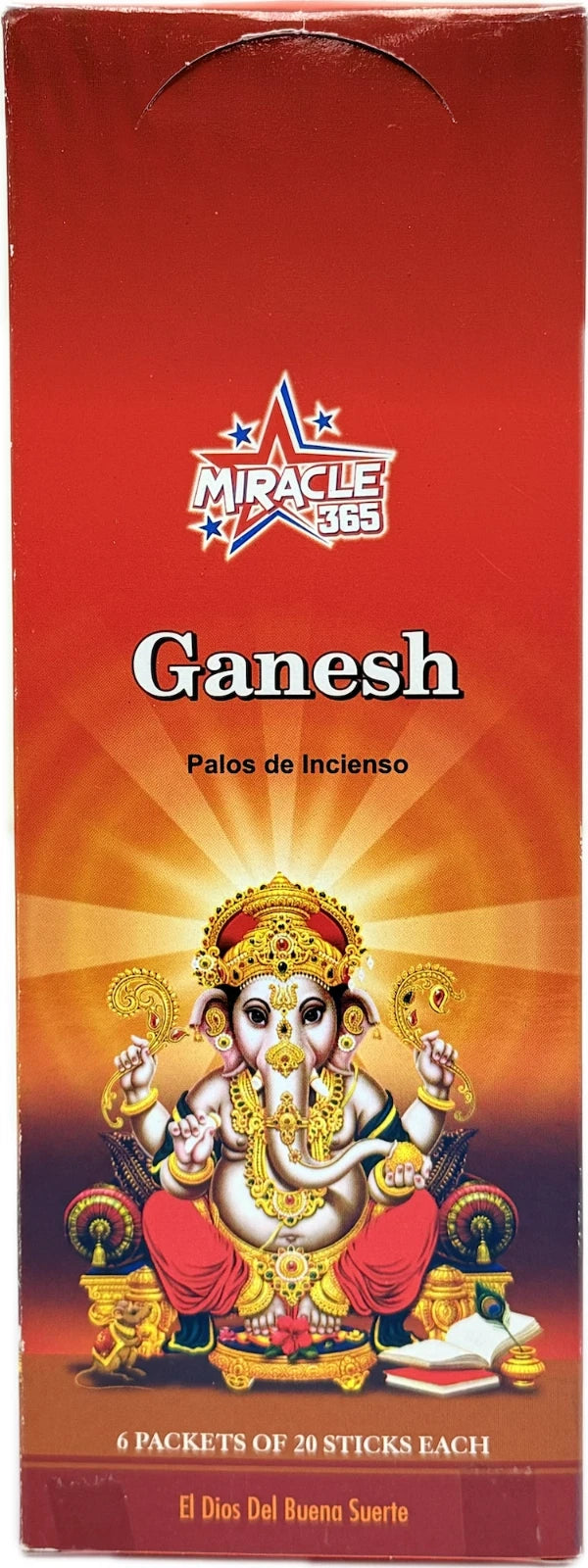 Miracle Incense Ganesh 6 Pk - 120 Sticks