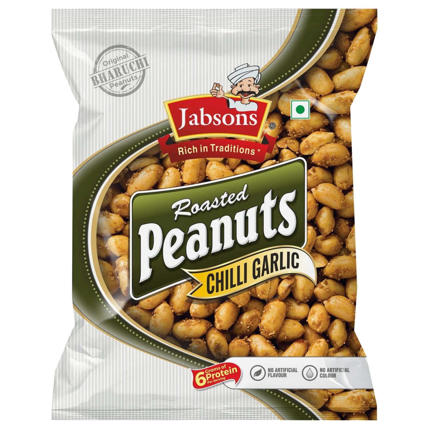 Jabsons Roasted Peanuts Chilli Garlic - 140 Gm
