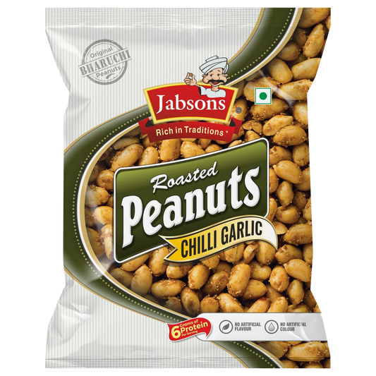 Jabsons Roasted Peanuts Chilli Garlic - 140 Gm