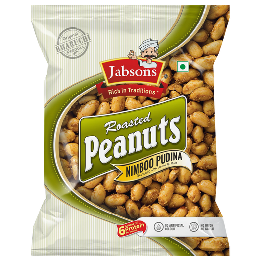 Jabsons Roasted Peanuts Nimboo Pudina - 140 Gm