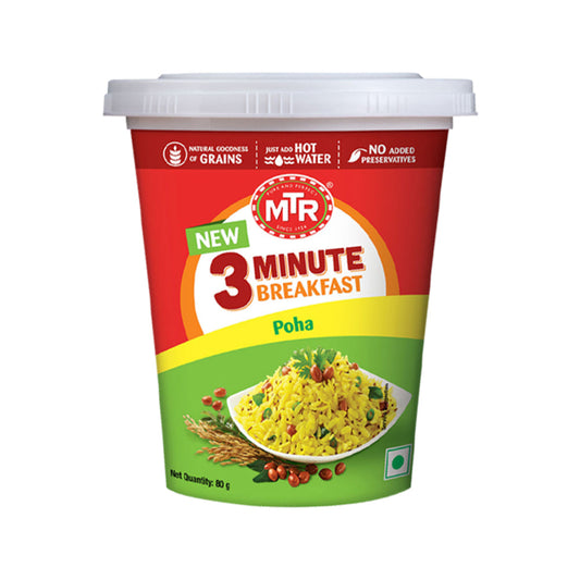 MTR 3 Minute Breakfast Cup Poha - 80 Gm (2.8 Oz)