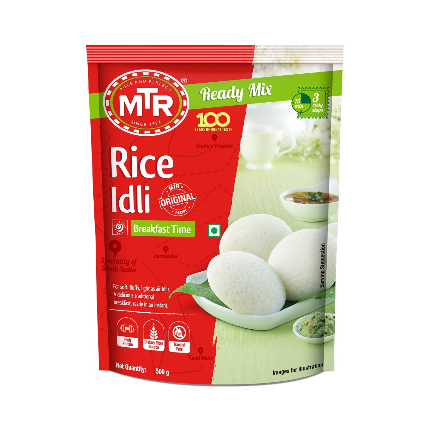 MTR Rice Idli Instant Mix - 500 Gm (1.1 Lb)