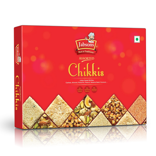 Jabsons Chikki Assorted - 400 Gm (14.1 Oz)