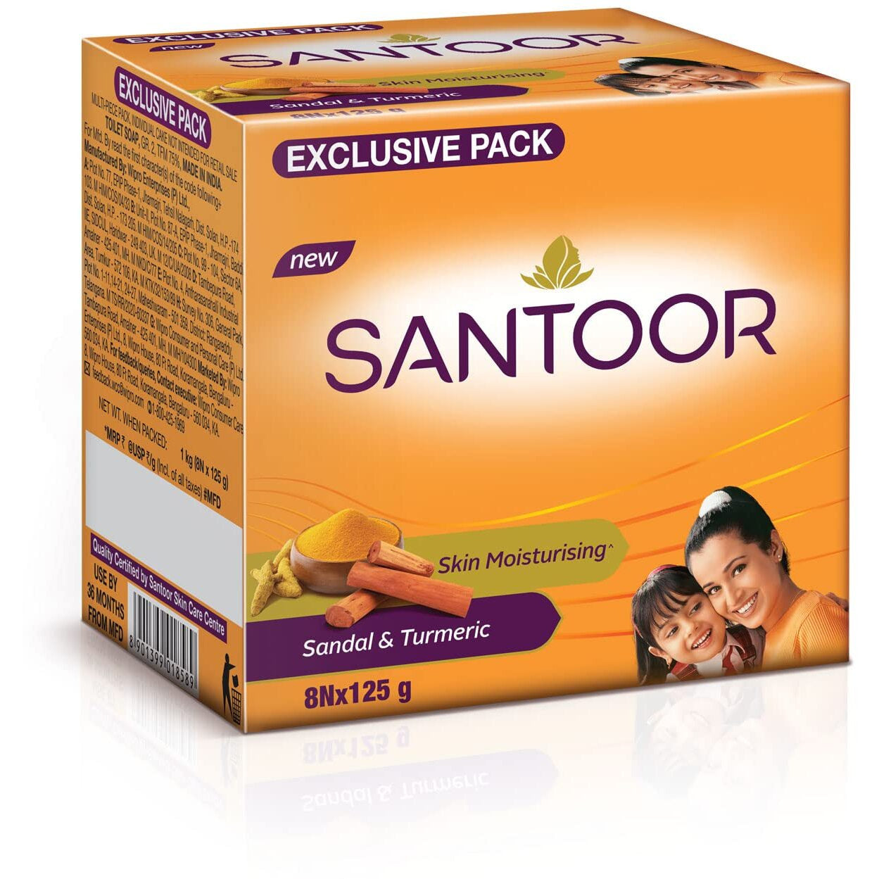 Santoor Skin Moisturizing Sandal and Turmeric Soap