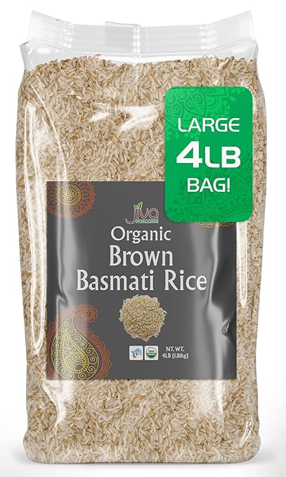 Jiva Organics Organic Brown Basmati Rice - 4 Lb