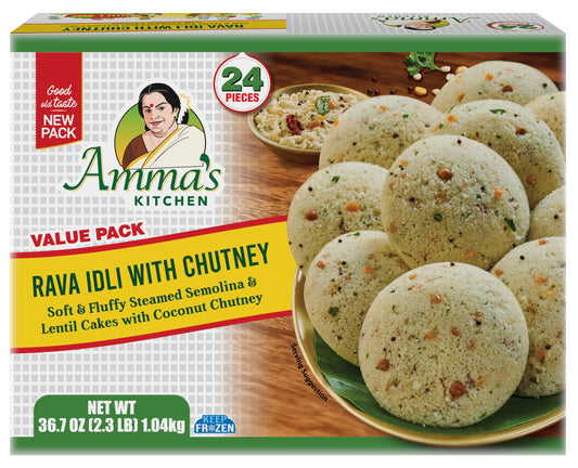 Amma's Kitchen Rava Idli Bulk 24 Pc - 2.3 Lb