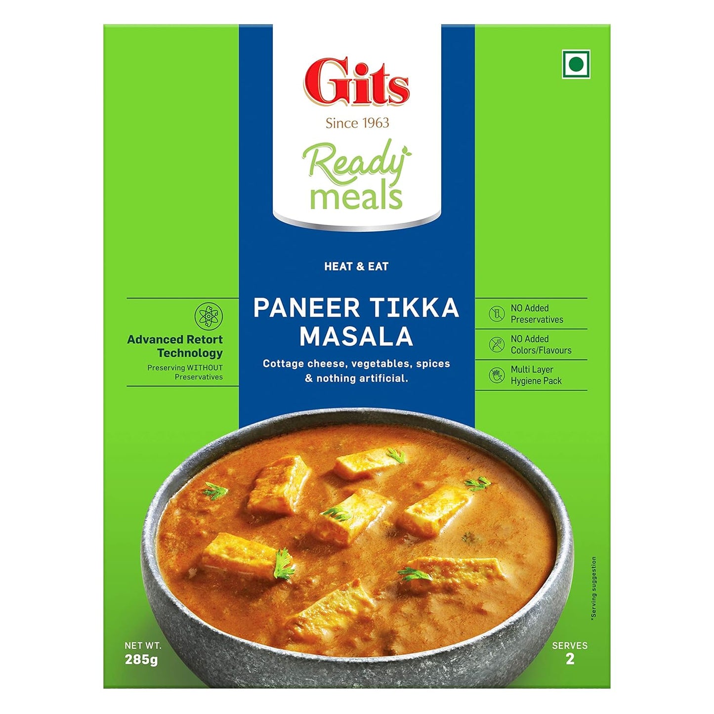 Gits Ready Meals Paneer Tikka Masala  - 10 Oz (285 Gm)