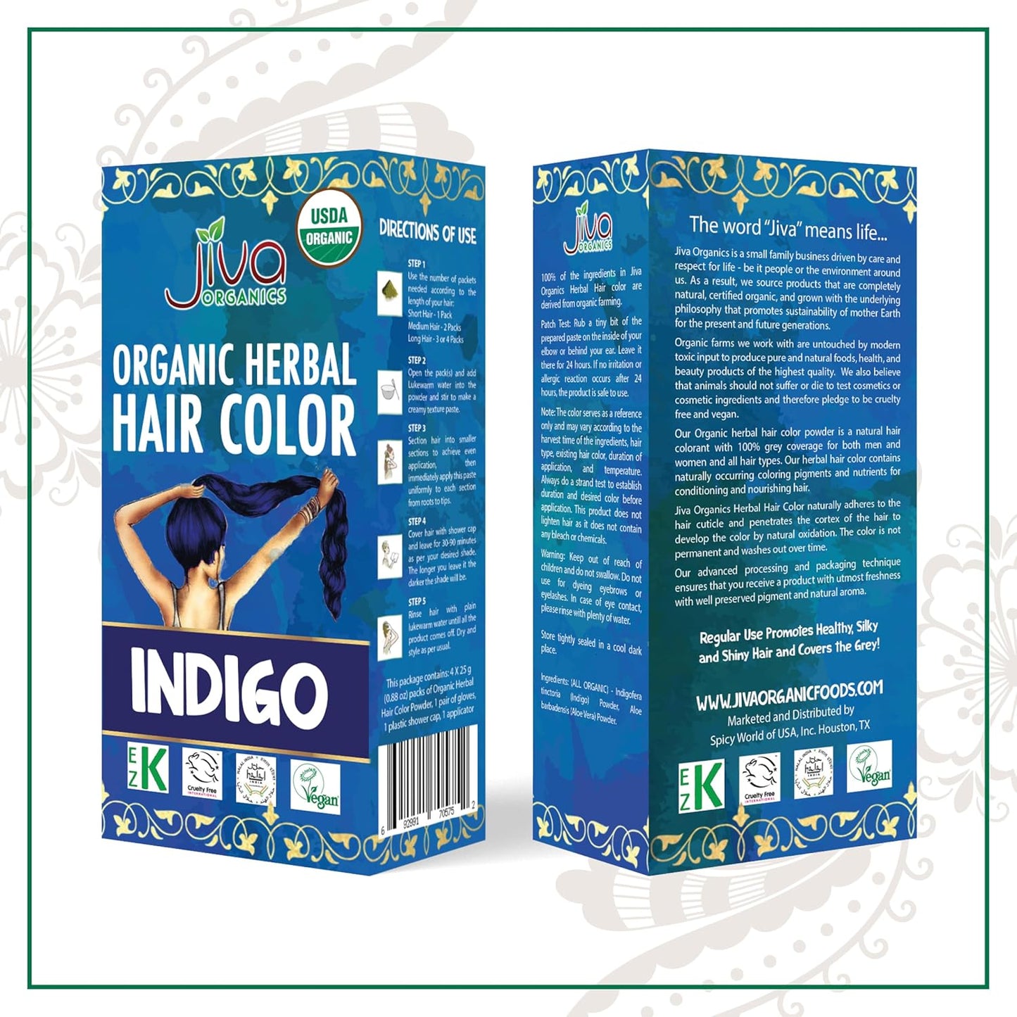Jiva Organic Indigo Hair Color - 100 Gm