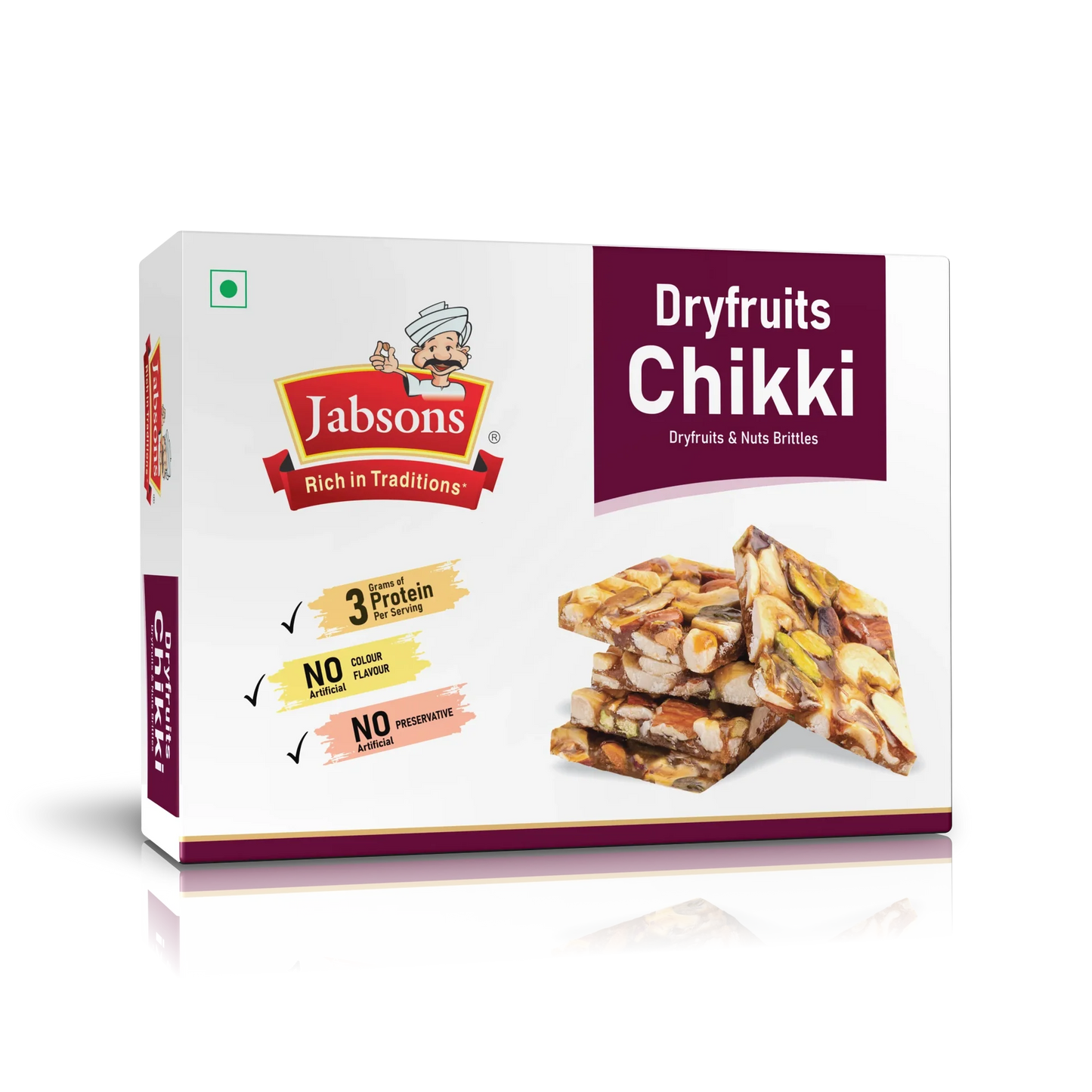 Jabsons Dryfruits Chikki - 350 Gm (12.34 Oz)