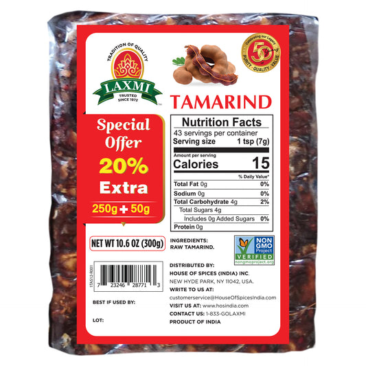 Laxmi Seedless Tamarind Slab - 300 Gm (10.6 Oz)