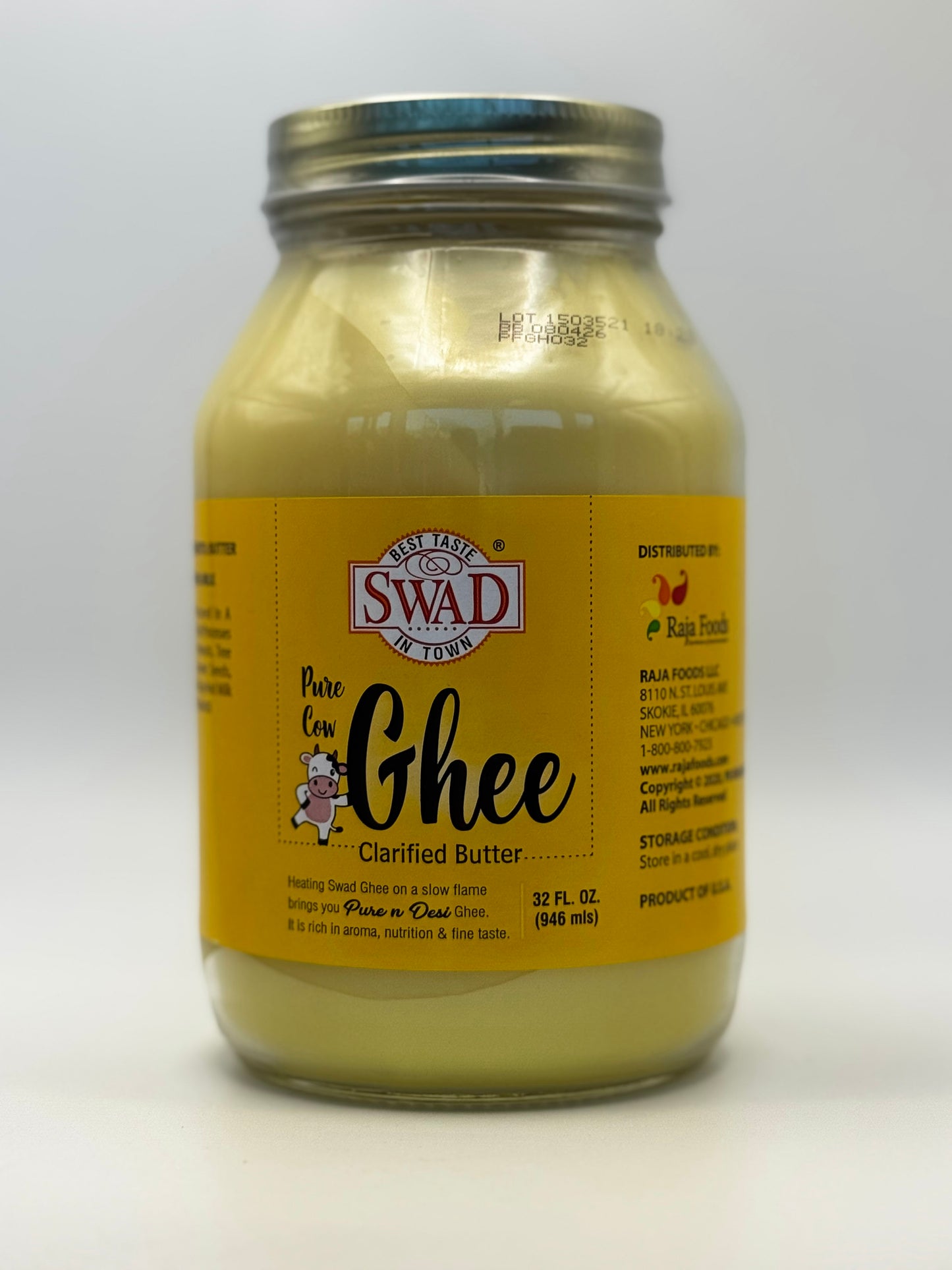 Swad Pure Cow Ghee - 32 Fl Oz (946 Ml)