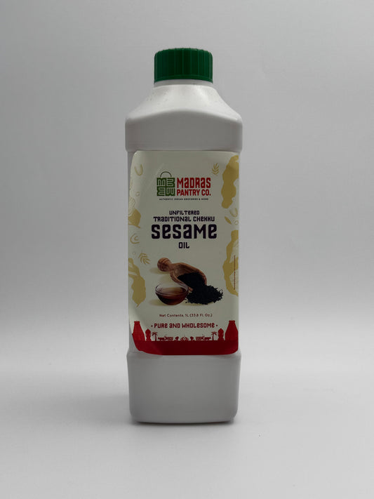 Madras Pantry Unfiltered Chekku Sesame Oil - 1 L (33.8 Fl )z)