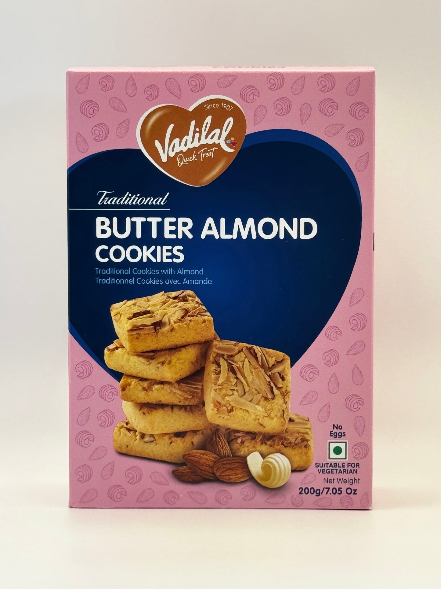 Vadilal Butter Almond Cookies - 200 Gm (7.05 Oz)