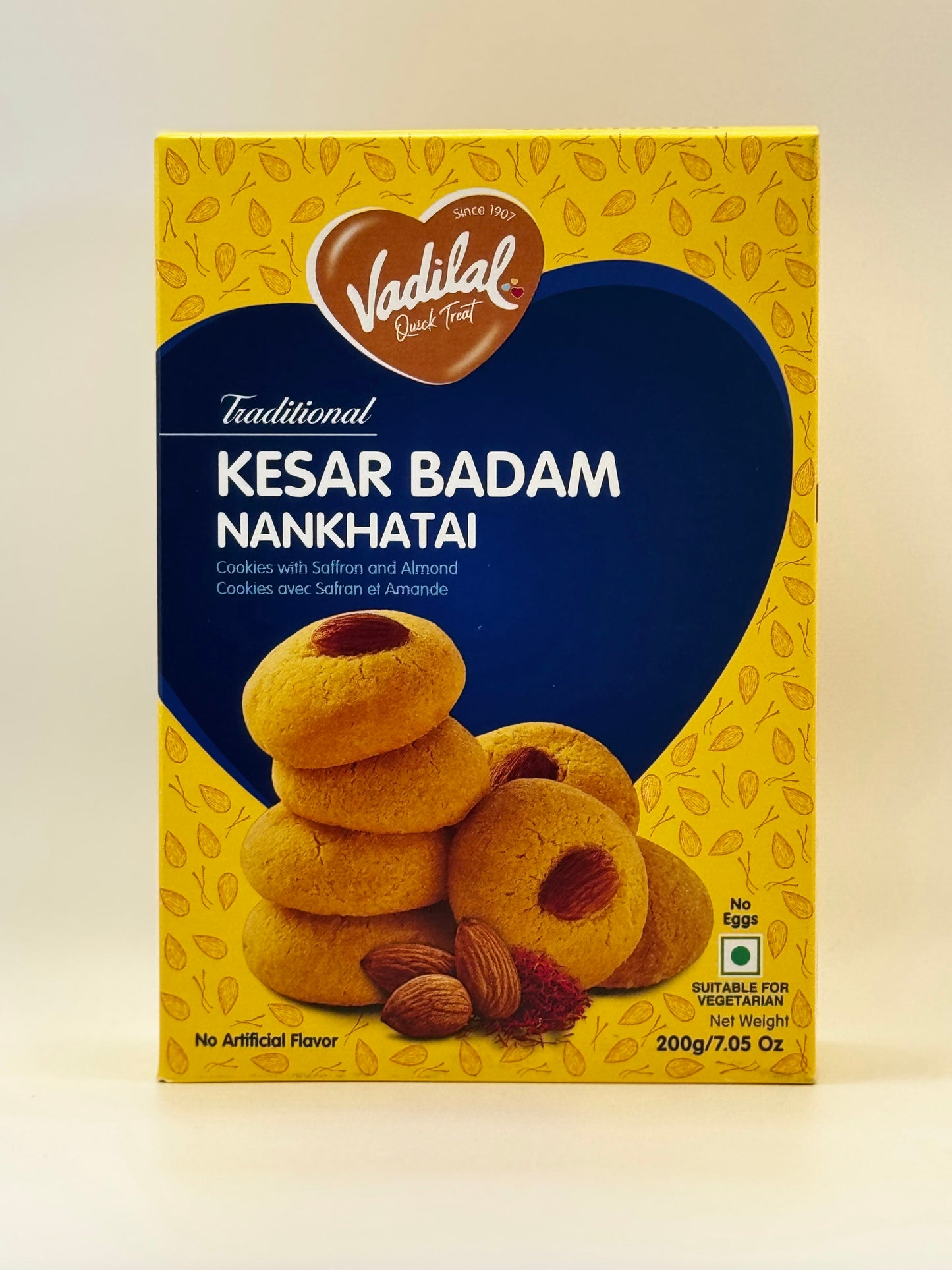 Vadilal Kesar Badam Nankhatai - 200 Gm (7 Oz)