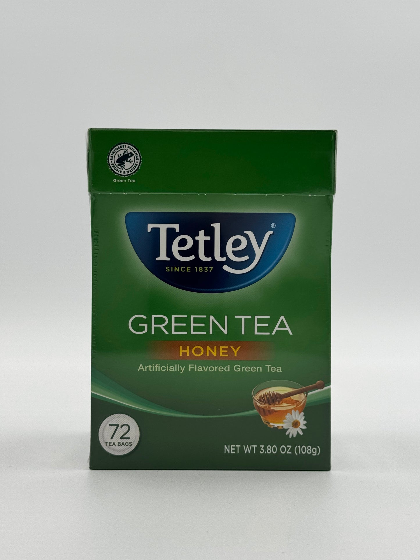 Tetley Green Tea Honey 72 Bags - 3.80 Oz (108 Gm)