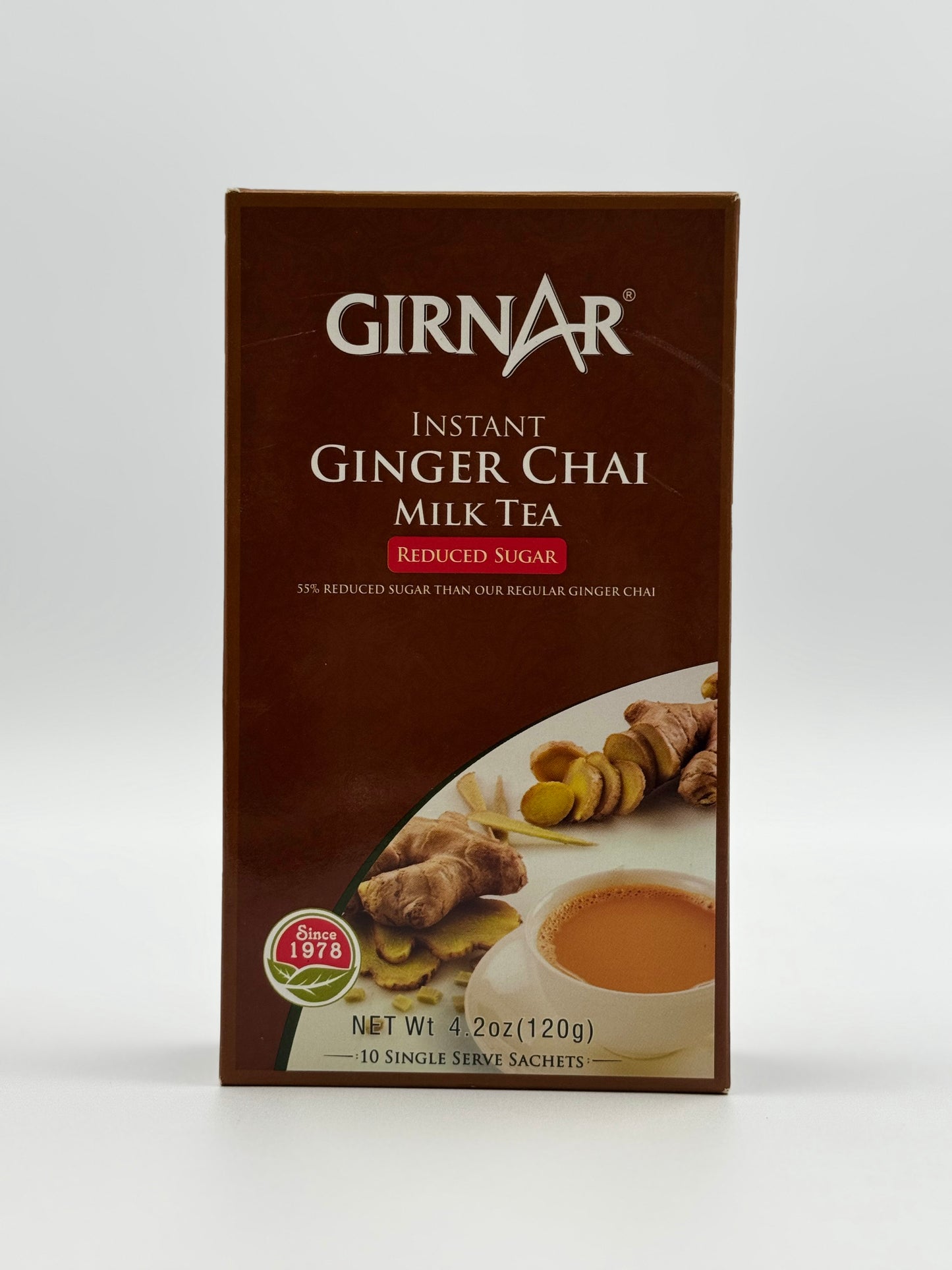 Girnar Instant Ginger Chai Reduced Sugar - 120 Gm