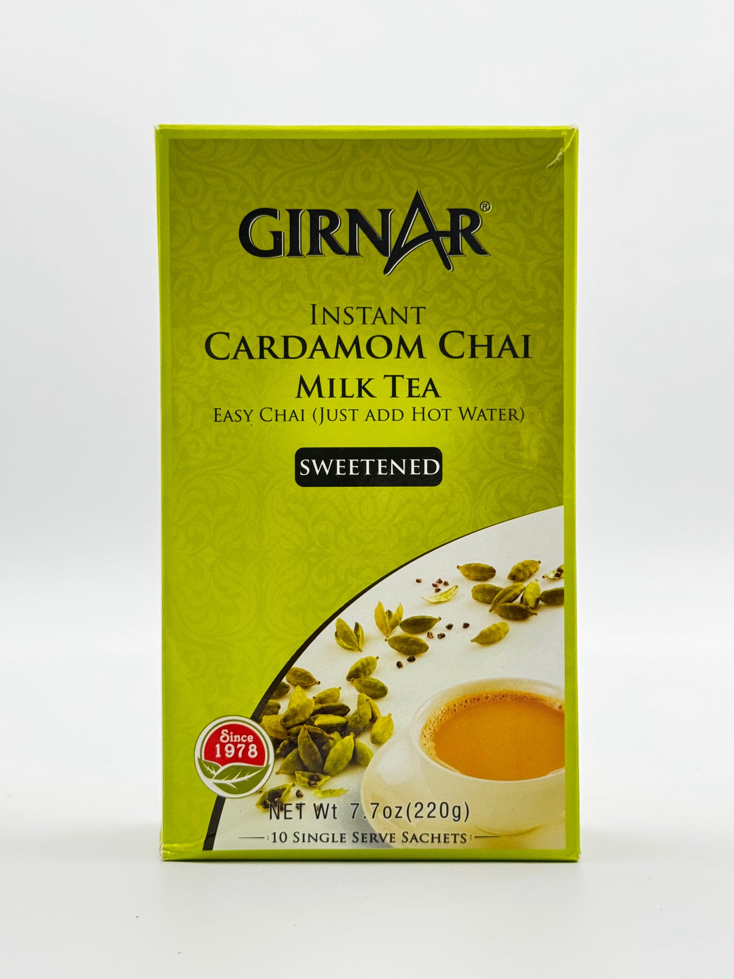 Girnar Instant Cardamom Chai Sweetened - 220 Gm