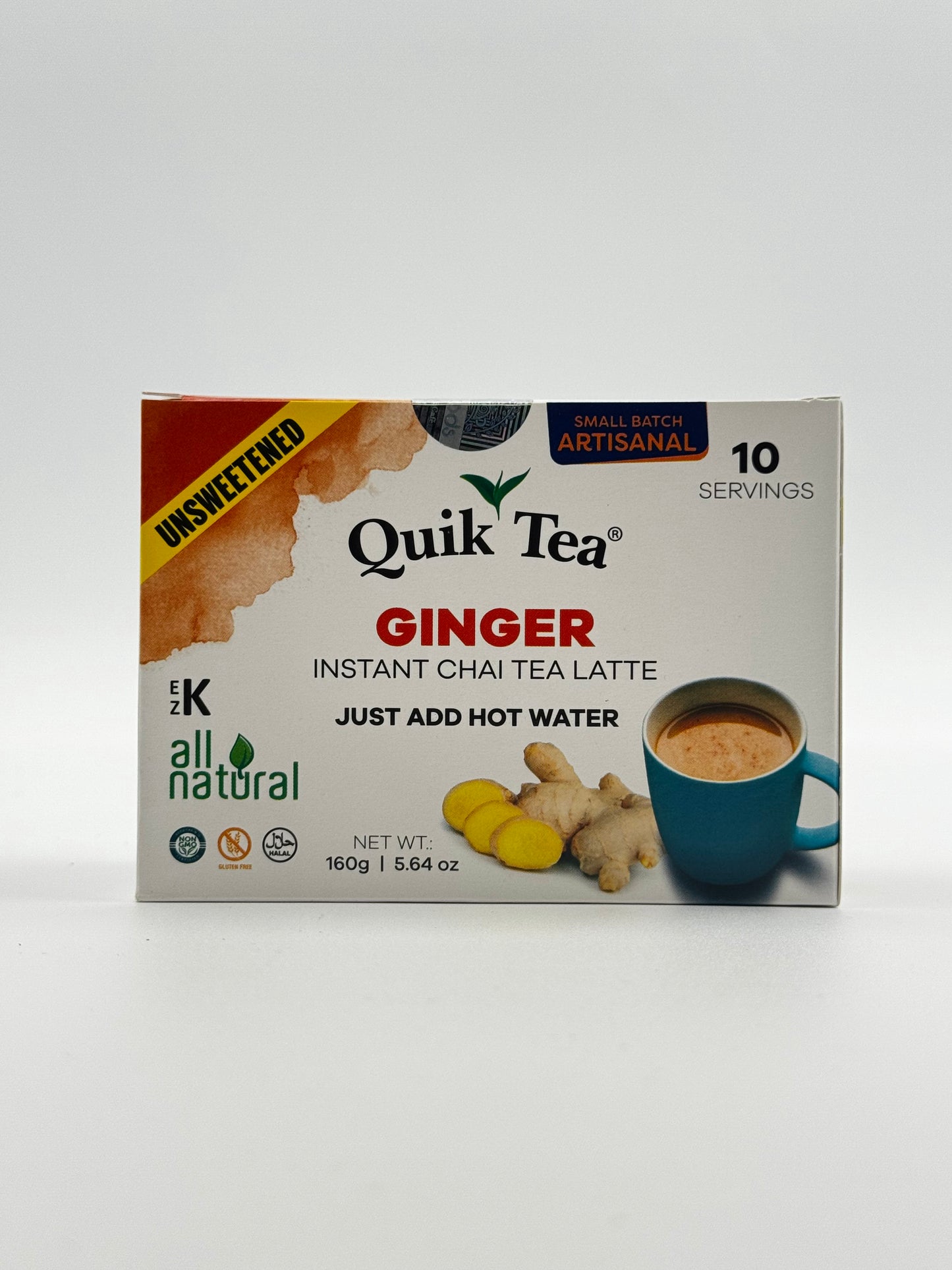 Quik Tea Ginger Chai Unsweetened - 160 Gm (5.64 Oz)