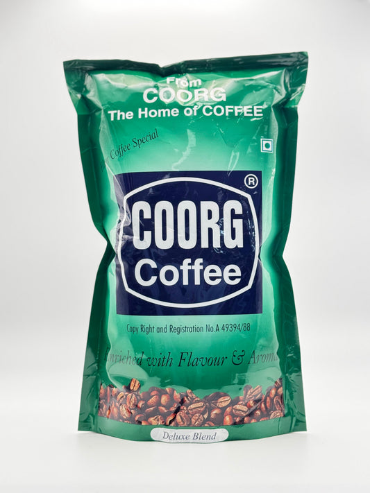 Coorg Coffee Deluxe Blend Ground Coffee - 500 Gm (17.5 Oz)