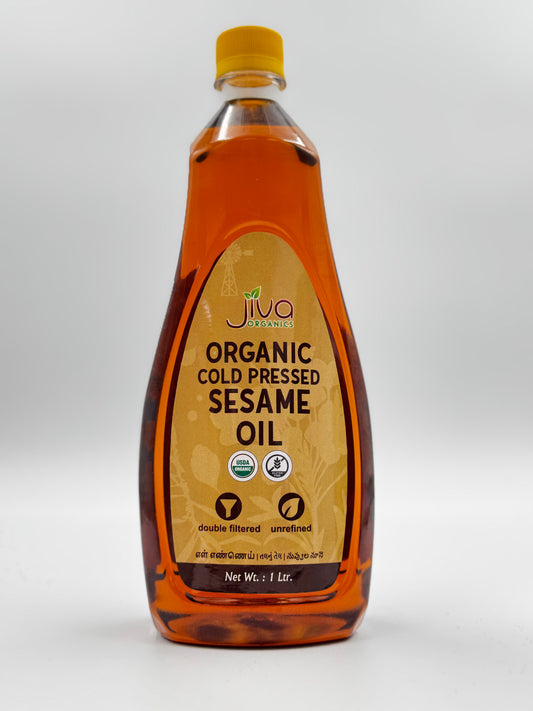 Jiva Organics Organic Sesame Oil Cold Pressed - 1 L